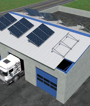 STRUCTURES TRIANGULAIRES POUR PANNEAUX SOLAIRES